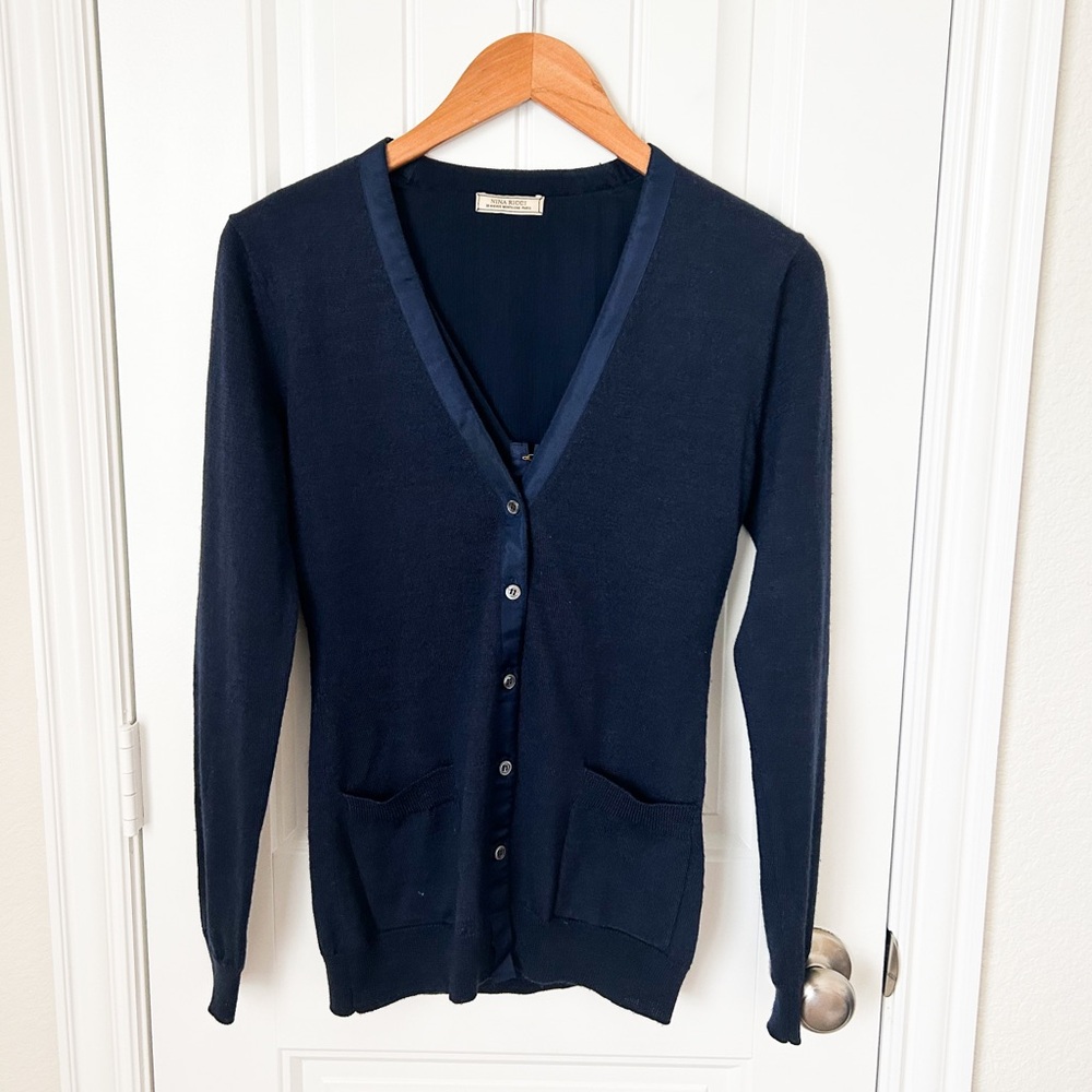 Nina Ricci Navy Blue Cardigan